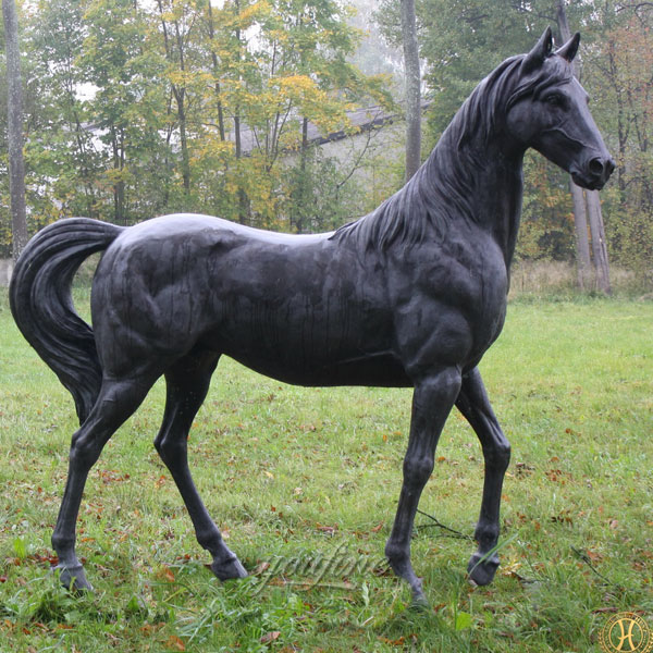 6 running bronze horses horse yard statues