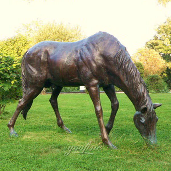 bronze horse metalware man of war horse statue