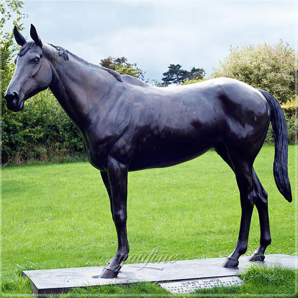 heavy bronze horse and foal decorative horse statues