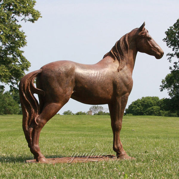 bronze horse garden white horse statue