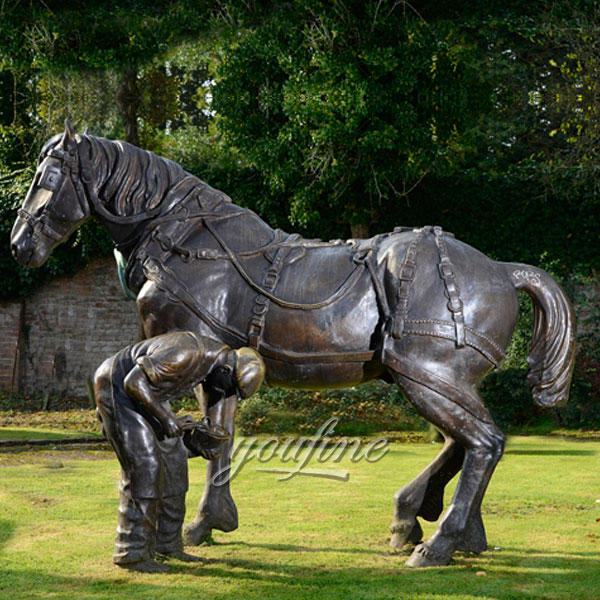 bronze plated horse statues blue horse statue