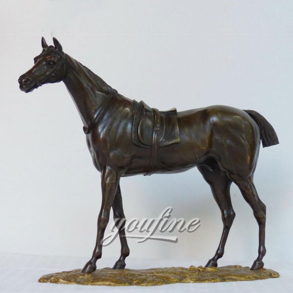bronze horse with riding warrior big horse art