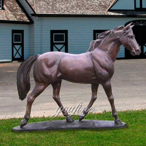 yard art horse racing statue sculpture with jockey garden decor China