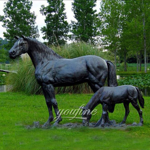 pj mene bronze horse statue desk size horse jumping statue