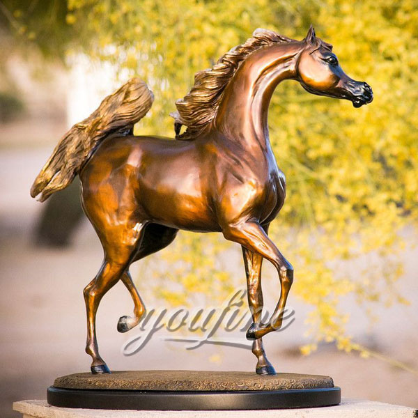 Factory wholesale cast metal bronze horse figurines for indoor ornament