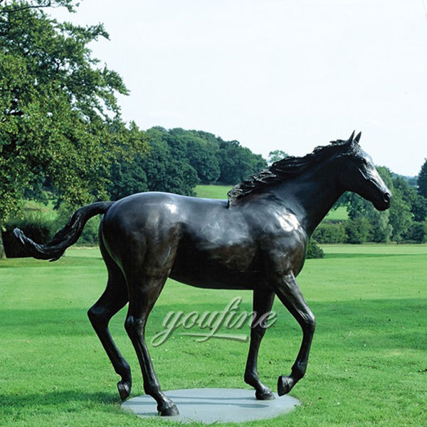 High Quality Outdoor Black Bronze Horse Statues for Garden Decoration