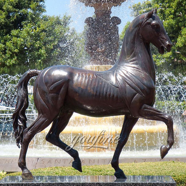 Large riproduzioni metal bronze race horse sculptures for sale