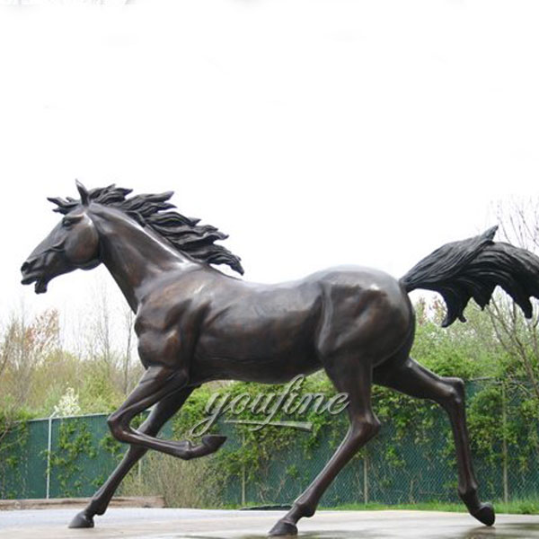 Outdoor custom race horse bronze statues for sale