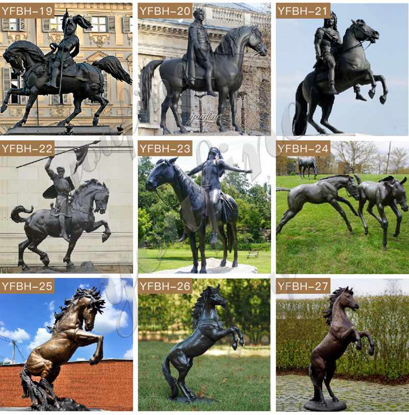 Outdoor Bronze Horse Figurines Statues for Sale