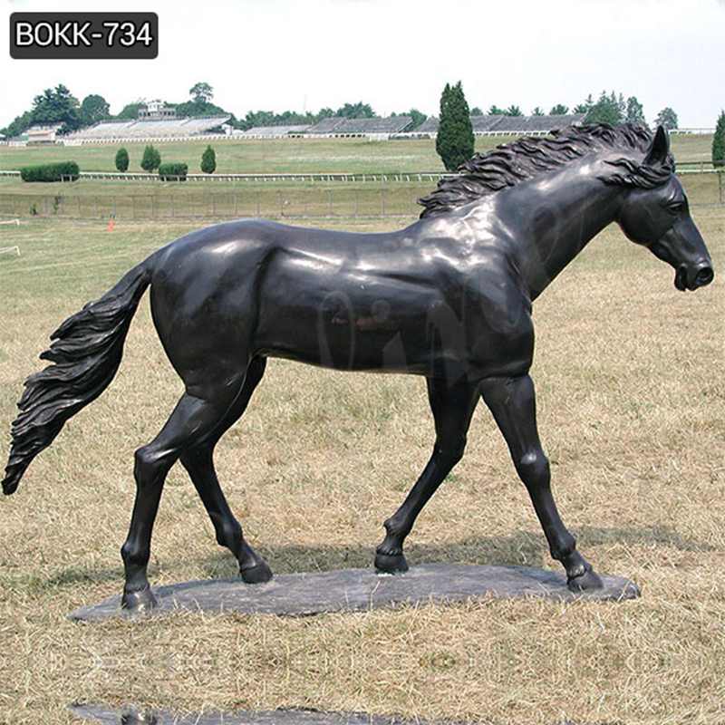 Outdoor Black Antique Bronze Horse Statue Suppliers BOKK-734