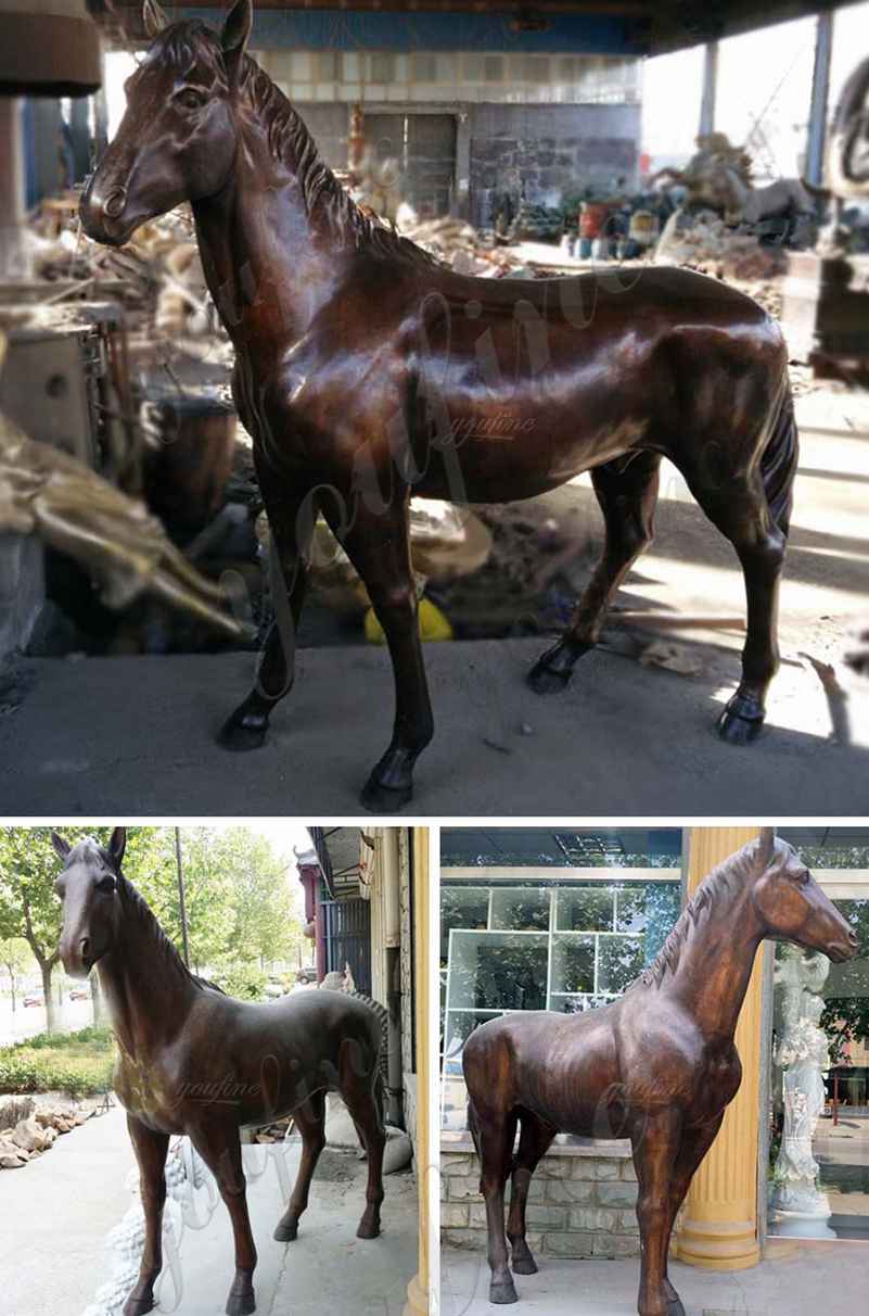 antique bronze horse statue
