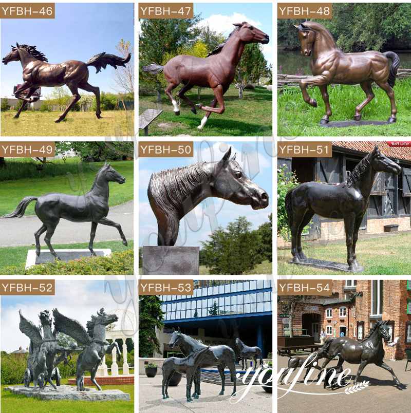 Hot Selling Outdoor Mare and Foal Bronze Statue