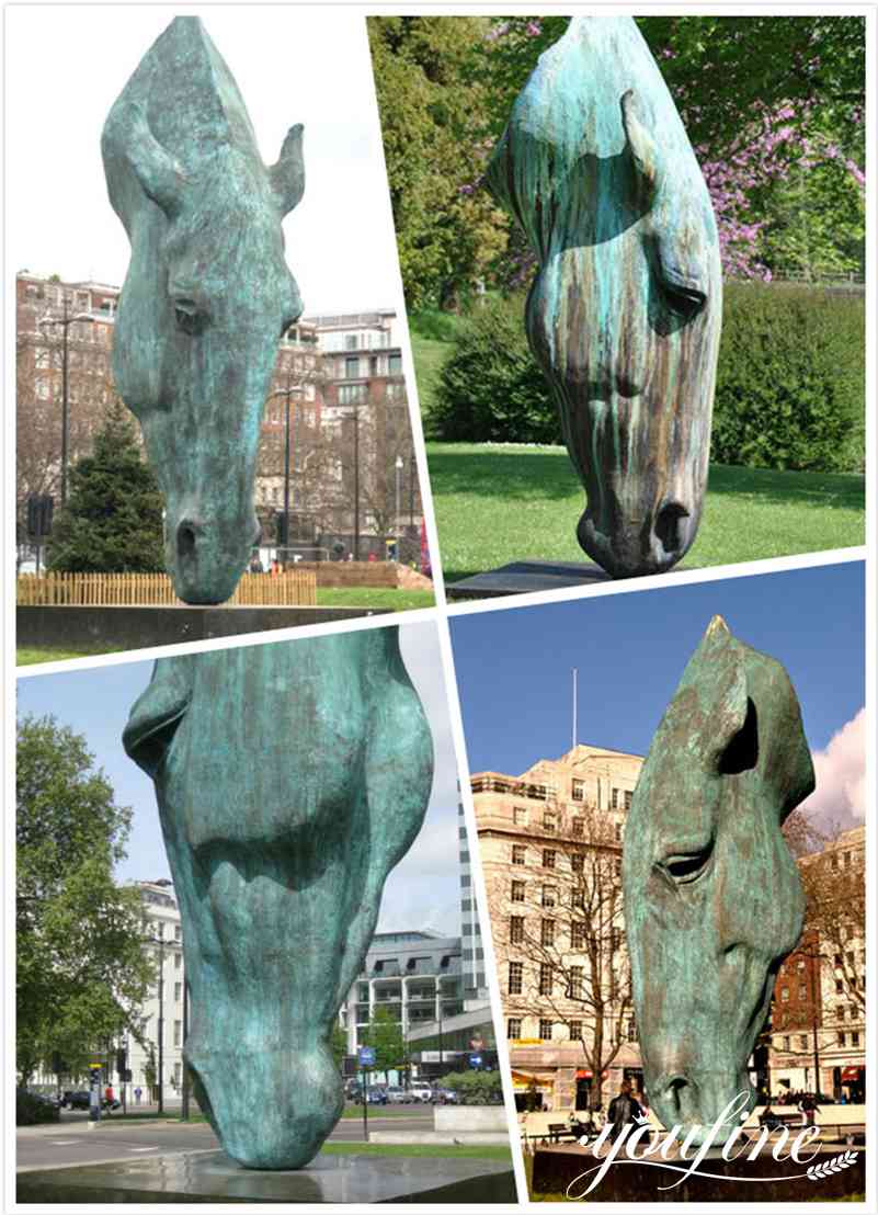 Bronze Large Horse Head Statue