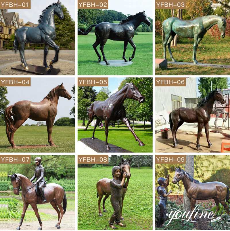 life size bronze horse statue