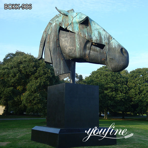 Large Size Bronze Horse Head Statue Garden Decoration for Sale BOKK-906