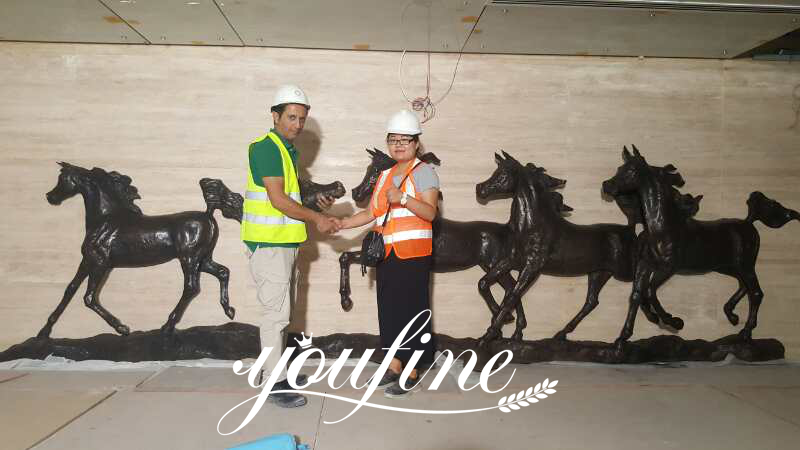 Bronze Life Size Arabian Horse Statue Outdoor Decoration factory