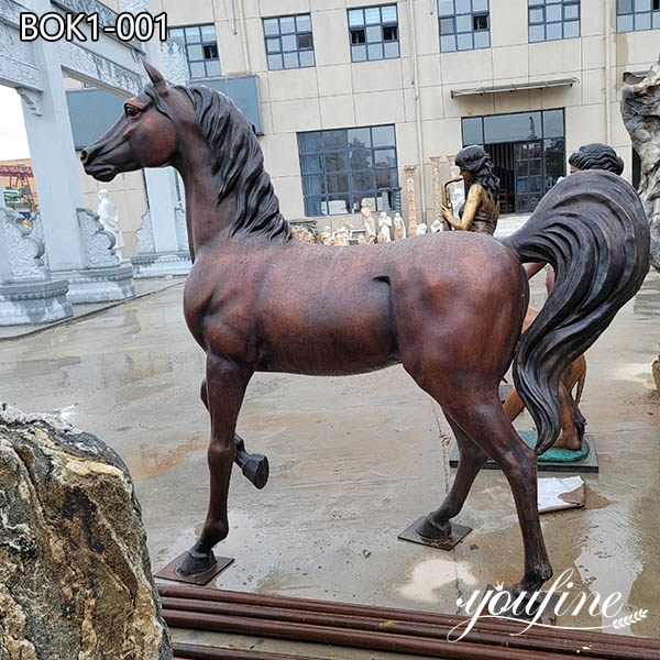 Bronze Life Size Arabian Horse Statue Outdoor Decoration for Sale BOK1-001