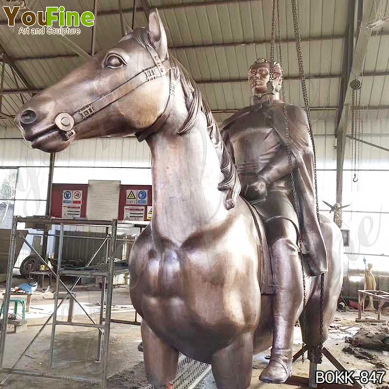 Large Bronze Horse and Rider Statue mold- youfine sculpture