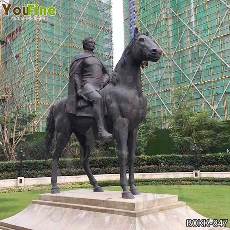 Large Bronze Horse and Rider Statue-youfine sculpture