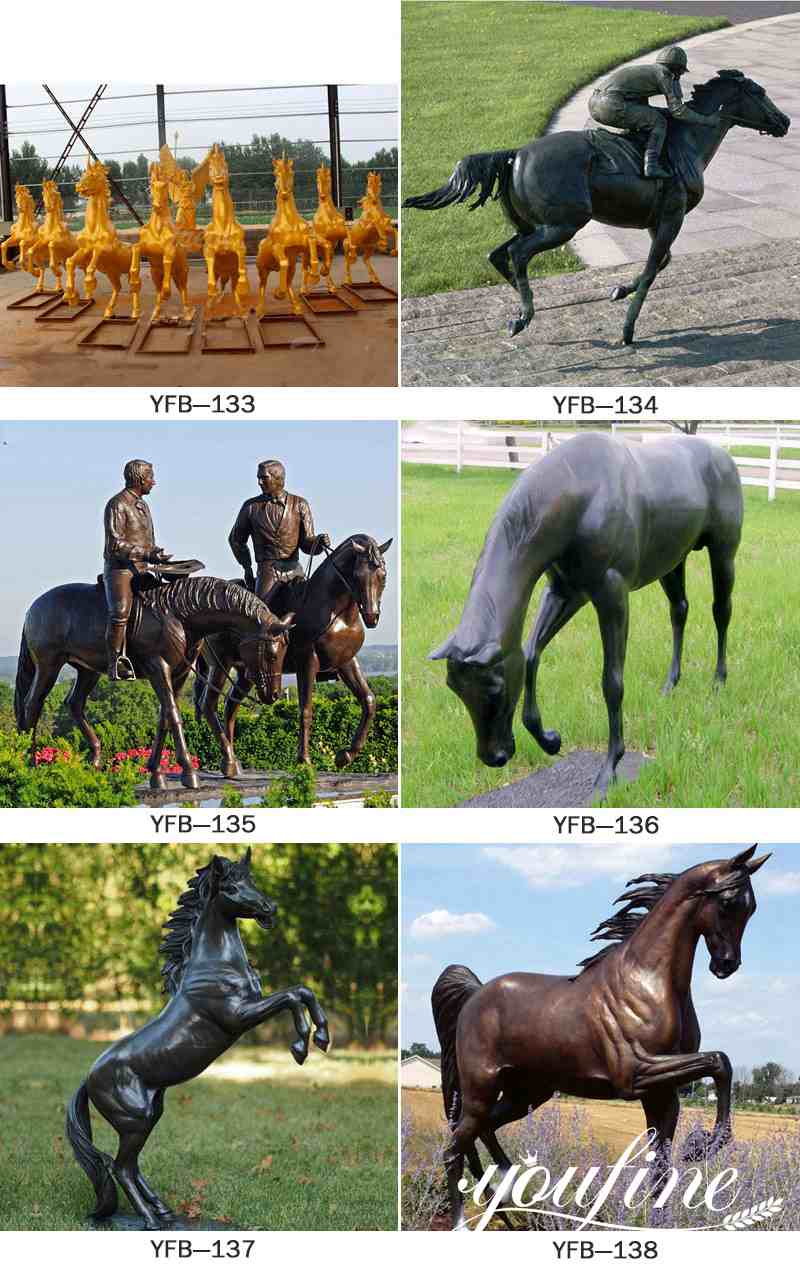 Outdoor Large Bronze Horses Statue-Youfine