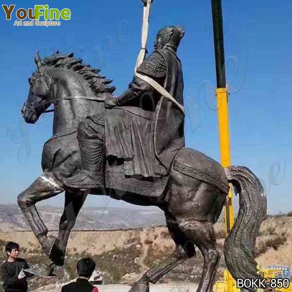 Large Bronze Warrior and Horse Sculpture for Sale BOKK-850