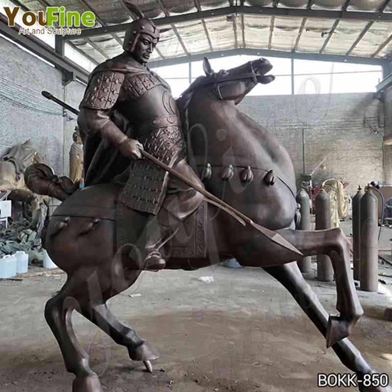 Large Bronze Warrior and Horse Sculpture for Sale - Youfine Sculpure