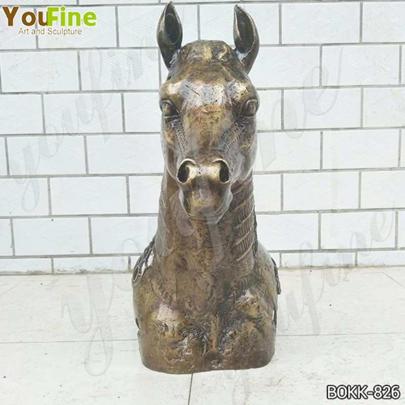 Garden Large Customized Bronze Hollow Horse Head Statue for Outdoor-Youfine