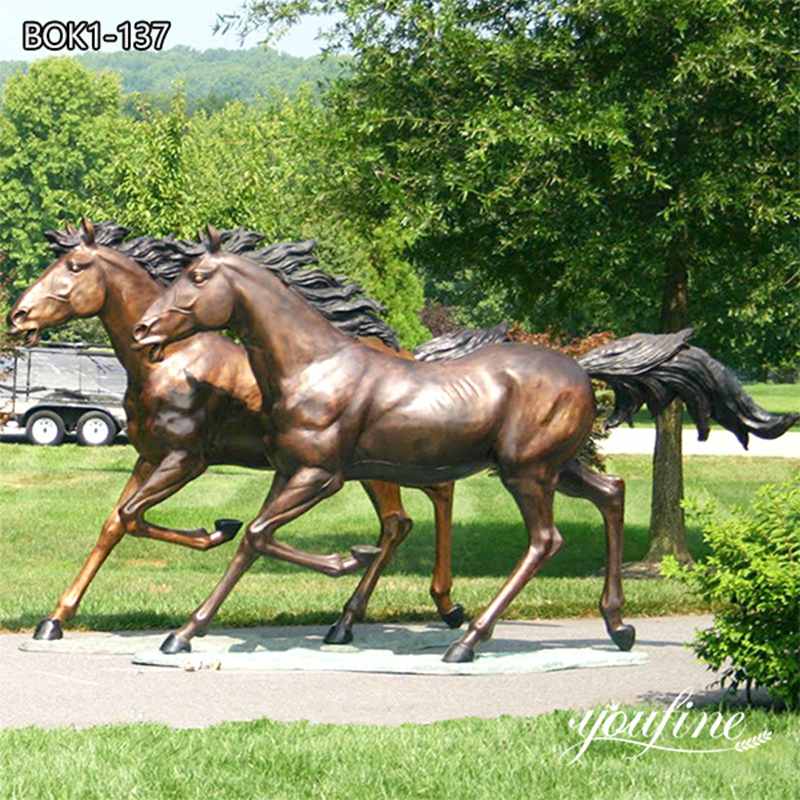 Life Size Casting Bronze Horse Statue Outdoor Garden Decor Factory Supplier BOK1-137