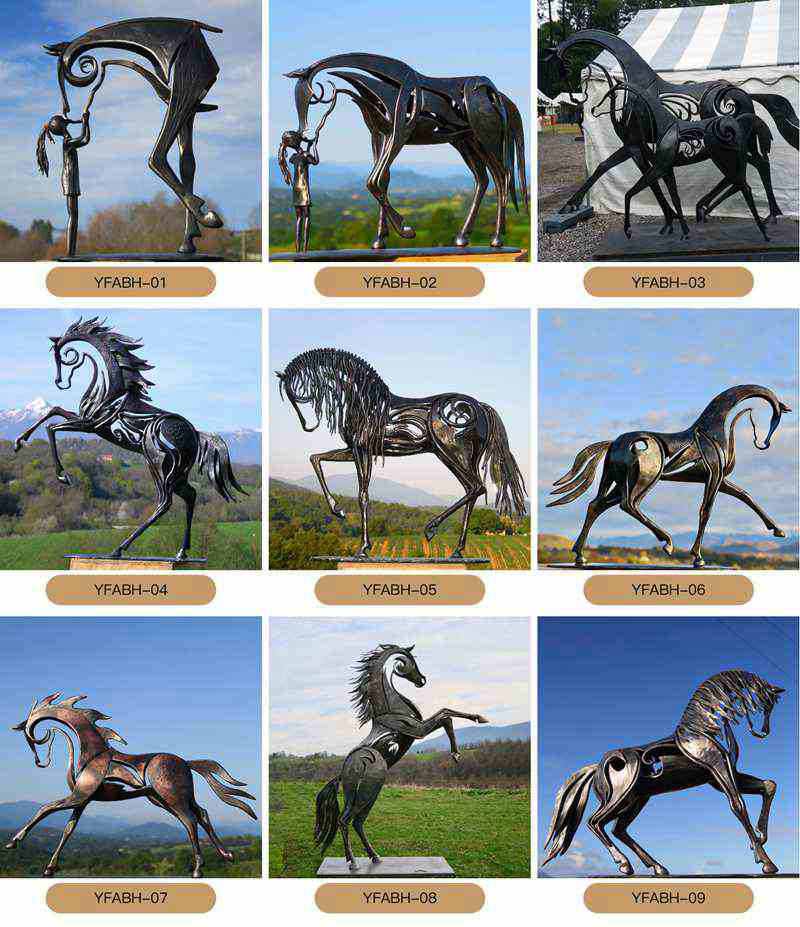 Life Size Polished Bronze Standing Horse Statue Garden Decor factory supplier