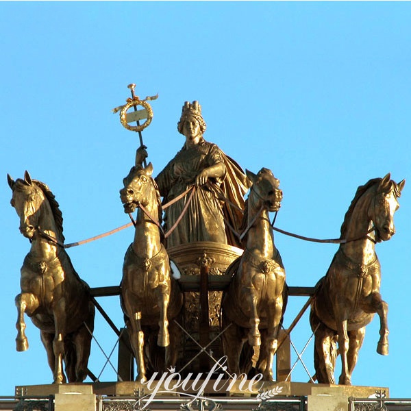 Famous Braunschweiger Quadriga with Horses Statues